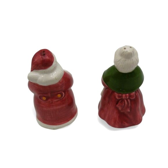 SANTA And Mrs CLAUS Ceramic Salt and Pepper Shakers Avon 1995 Vintage - Picture 7 of 10